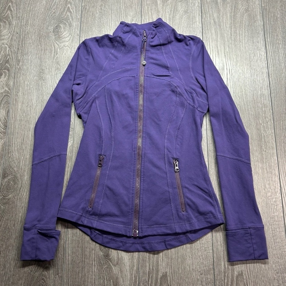 Lululemon Purple Define Jacket Full Zip Size 6 Luon Yoga Activewear Jogging